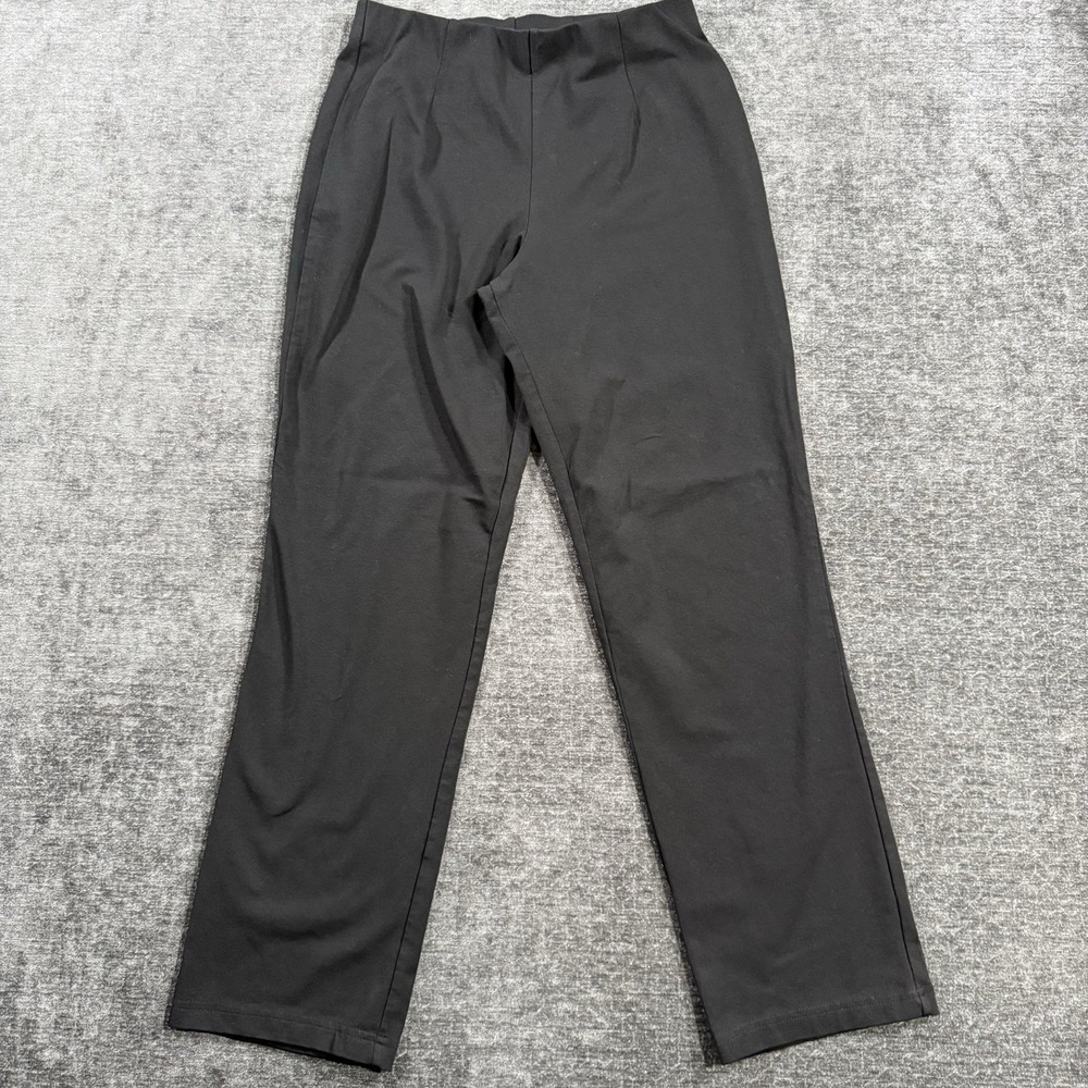 LL Bean Pants Womens XS PET Crop Black Stretch Leggings Straight Pull On Casual